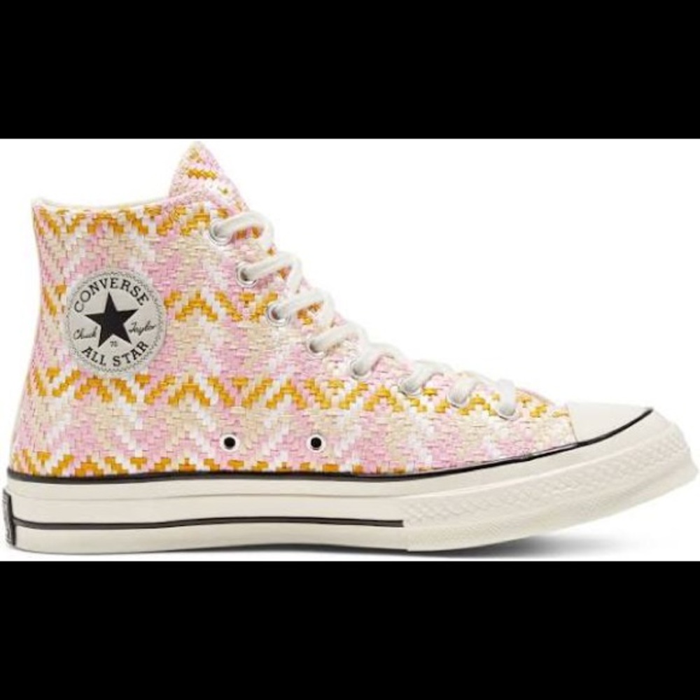 Converse Pink Chuck Taylor Woven High Top Sneakers